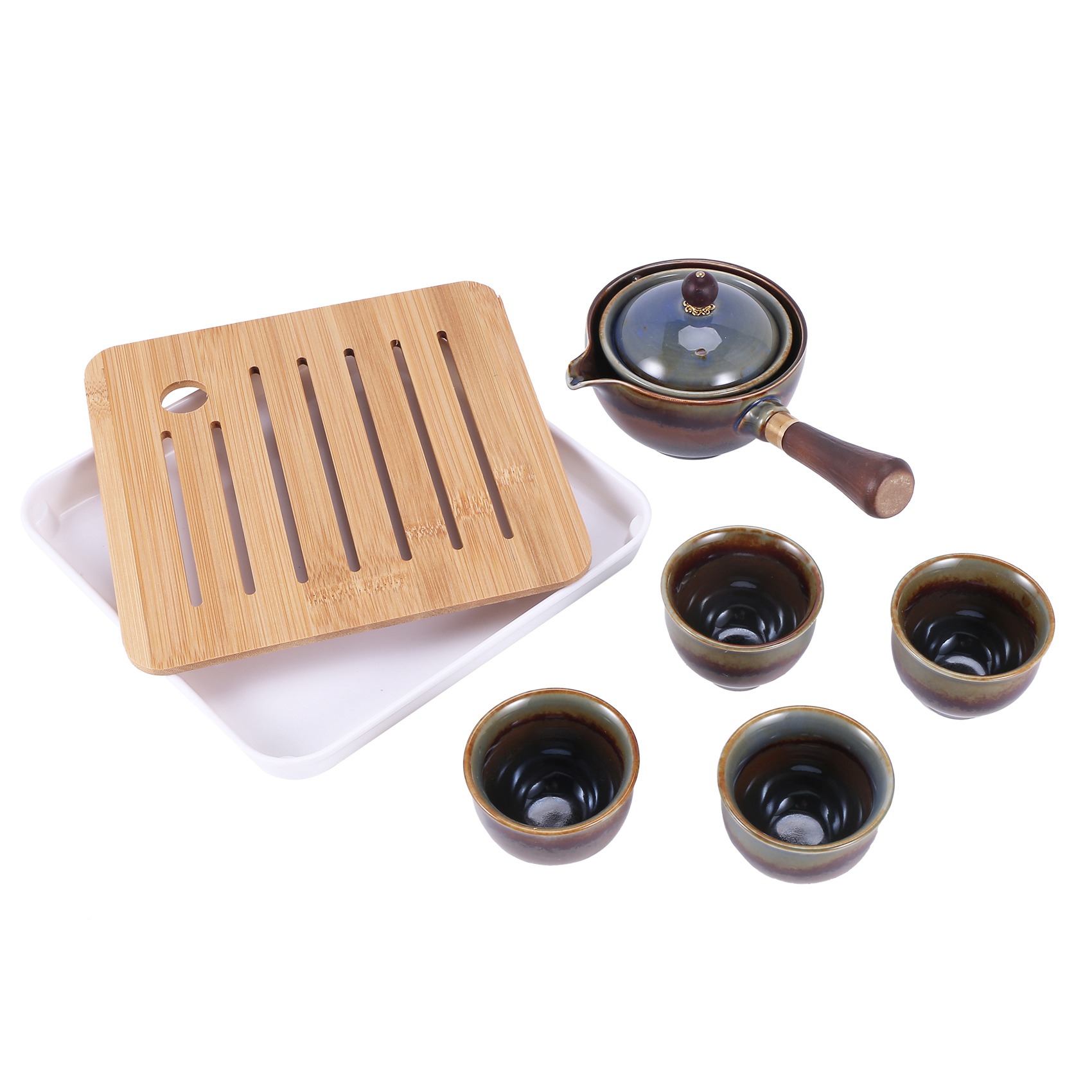 A98E-磁器製中国茶具セット、360度回転式ティーメーカー - Coffee Tea Etc のレビューと価格