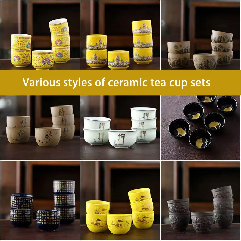 高品質カラー釉カンフーティーカップセット 6 個カンフーティ - Gongfu Tea Set のレビューと価格