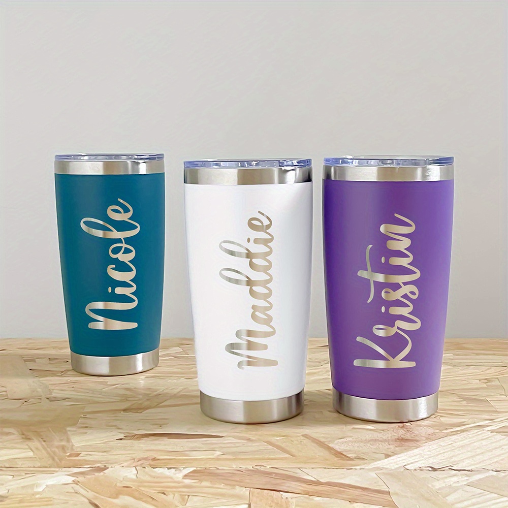 名前入り20オンスステンレススチールタンブラー、カスタム刻印 - Coffee Tea Warmer のレビューと価格