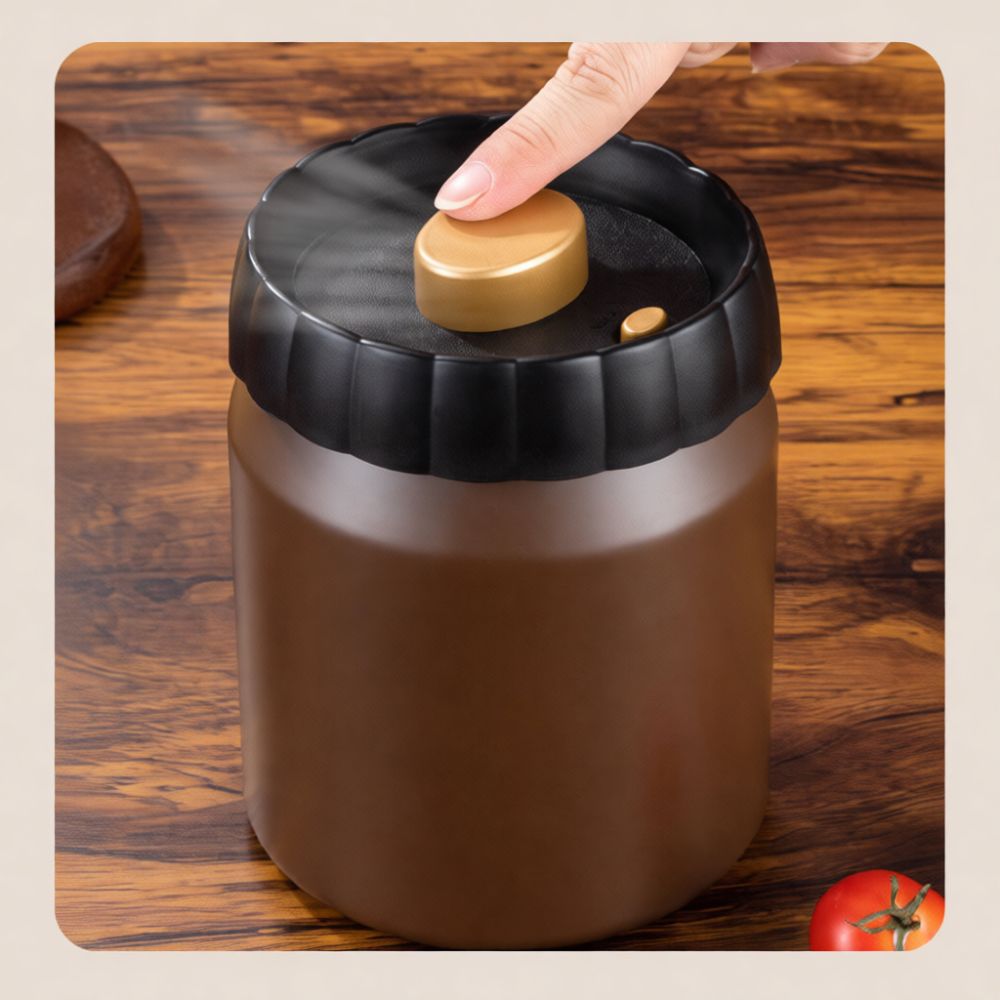 Coffee Tea Leaf And Bean - 真空密閉式コーヒー豆保存容器、304ステンレス製食品保存容器、ハーブ、お茶、ナッツの鮮度保持に最適、キッチン収納に便利。