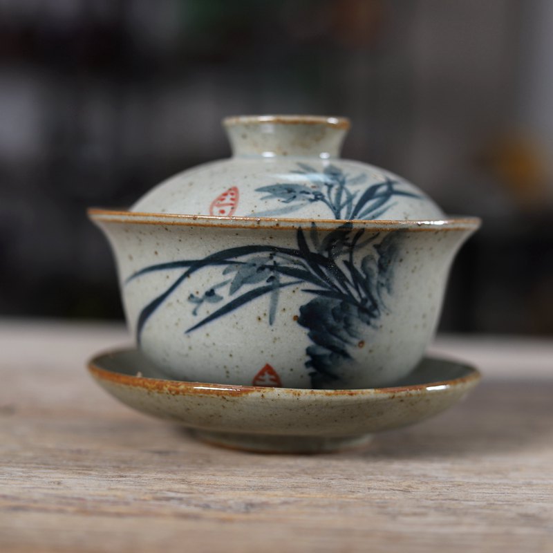 手描き中国 Sancai Gaiwan 陶器ティーカップボウ - Gongfu Tea Set のレビューと価格