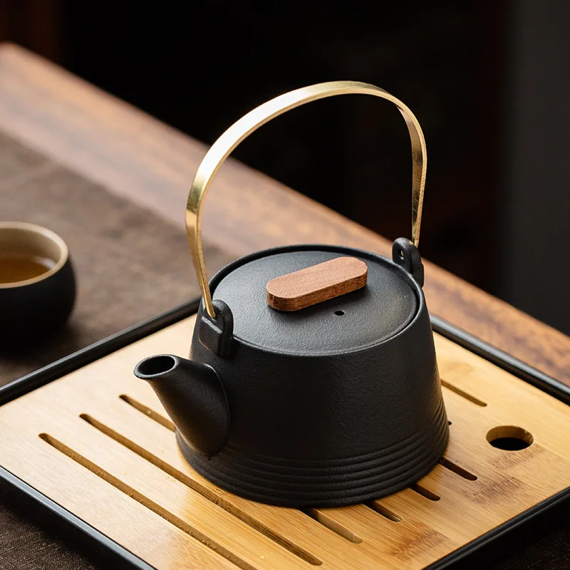 品質の中国茶セットハンドヘルド黒セラミックティーポットティー - Gongfu Tea Set のレビューと価格