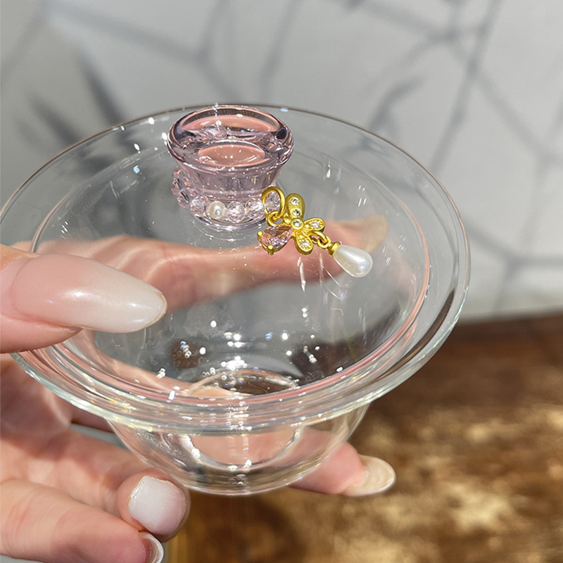 ピンク高ホウケイ酸ガラス Gaiwan 茶セット手作り Sa - Gongfu Tea Set のレビューと価格