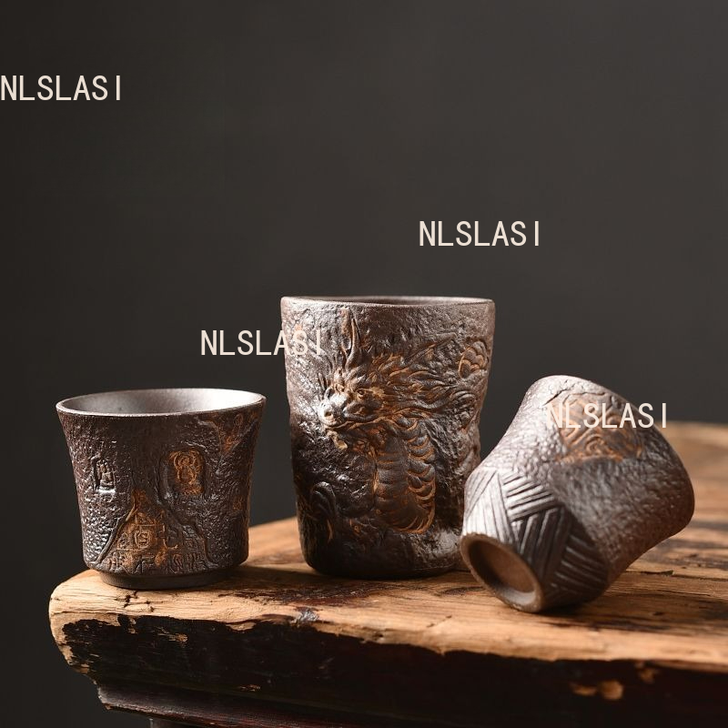 1個入り 粗陶器 マスターティーカップ 家庭用 中国龍レリー - Gongfu Tea Set のレビューと価格