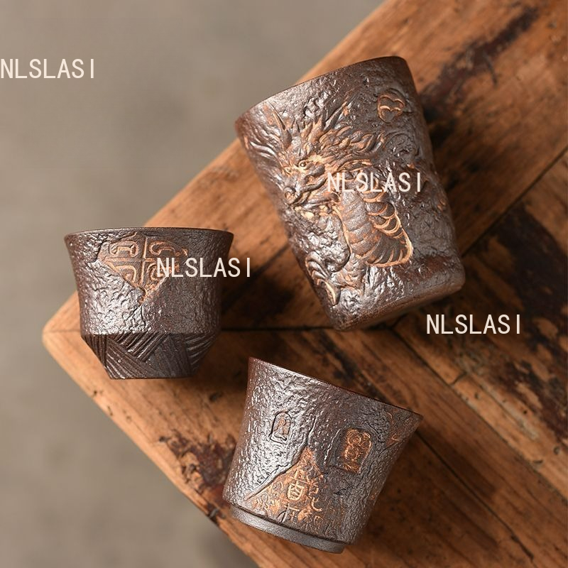 1個入り 粗陶器 マスターティーカップ 家庭用 中国龍レリー - Gongfu Tea Set のレビューと価格