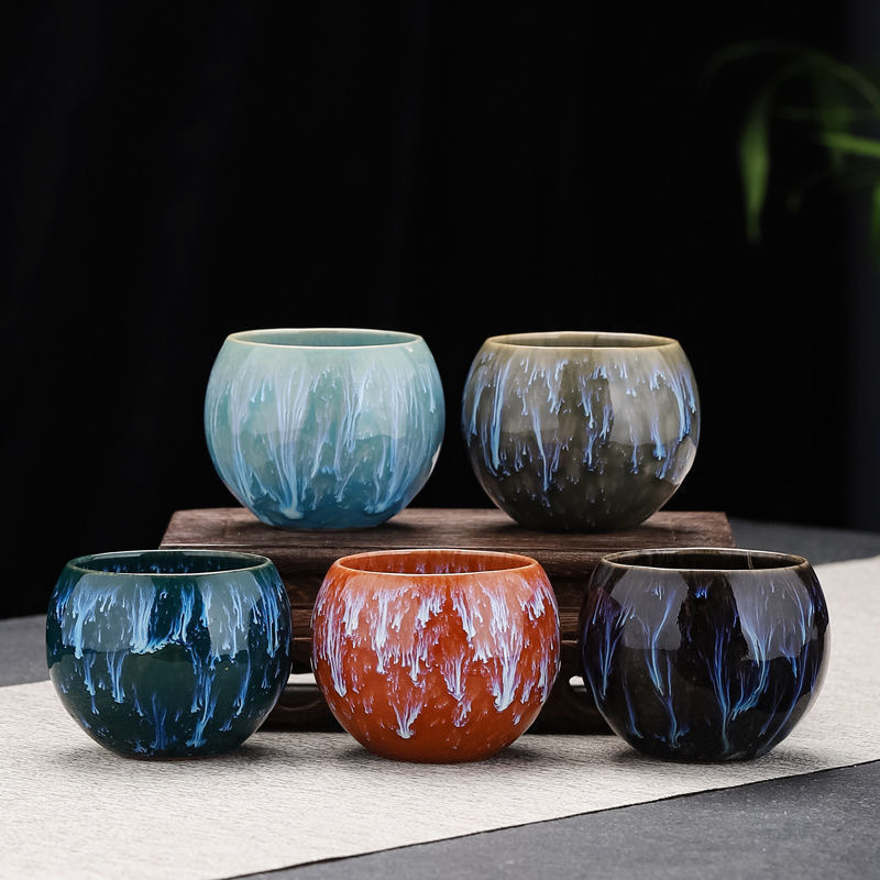 和風茶碗窯変釉工芸茶器セット ‌   セラミックティーカップ - Gongfu Tea Set のレビューと価格