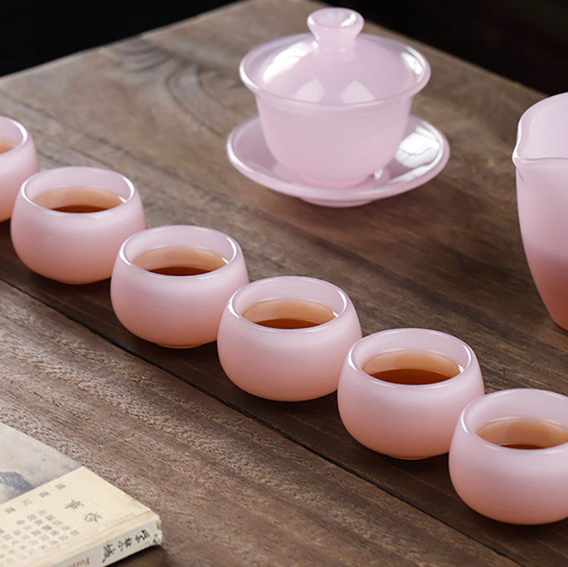 ちびっ子のための磁器ティーサージセット,ピンク色の釉薬ジドカ - Gongfu Tea Set のレビューと価格
