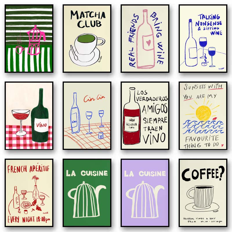 1枚 フレームレスキャンバス絵画 カラフルな絵画 抽象芸術  - Draw Coffee And Tea のレビューと価格