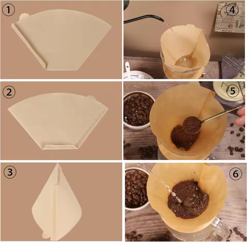 50 ピース/セットログパルプ紙コーヒーフィルターコーヒー醸 - Coffee Tea Bags のレビューと価格