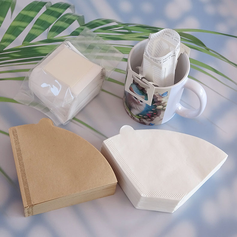 50 ピース/セットログパルプ紙コーヒーフィルターコーヒー醸 - Coffee Tea Bags のレビューと価格
