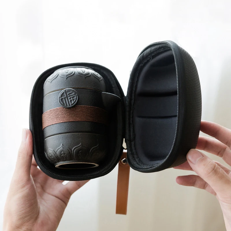 高級黒陶器 1ポット2カップ 茶器セット 携帯用 旅行 家庭 - Coffee Tea Bags のレビューと価格