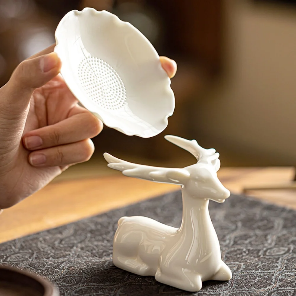 中国伝統陶器製茶こし器、動物型の台座付き、工夫茶器セットの装 - Gongfu Tea Set のレビューと価格