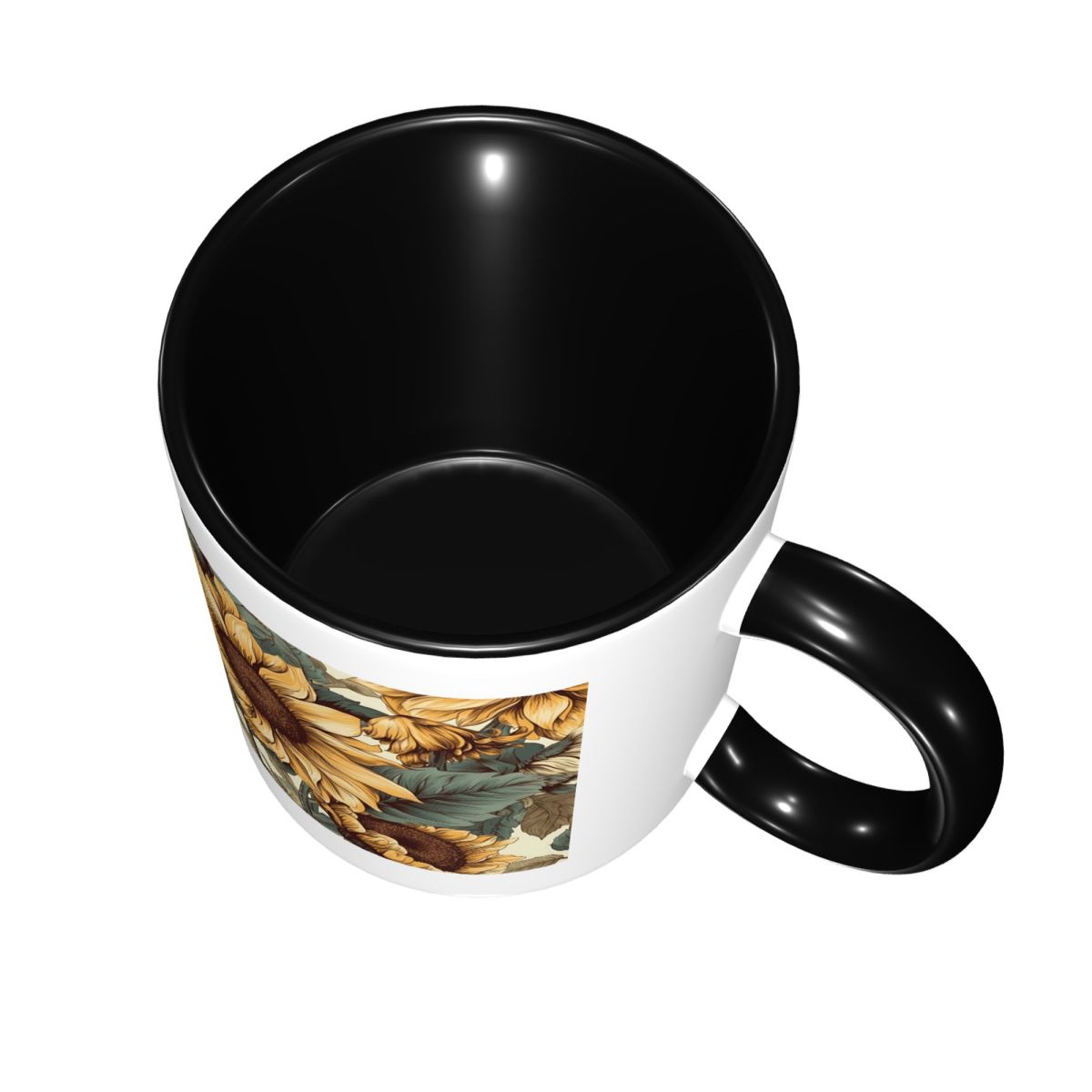 黄金のひまわりの群れヴィンテージ植物図画マグカップ面白いセラ - Draw Coffee And Tea のレビューと価格